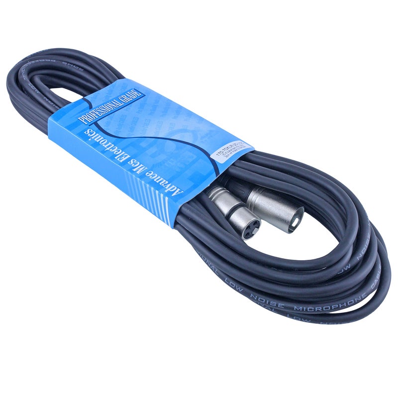 MCSPROAUDIO MCS 5 Pack of 50 Ft Low Z Male to Female 3 Pin XLR Mic Microphone Cable - Image 1